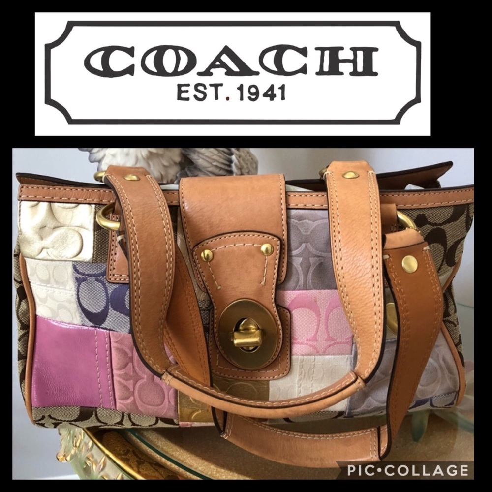 🔥COACH Multicolor Patchwork handbag